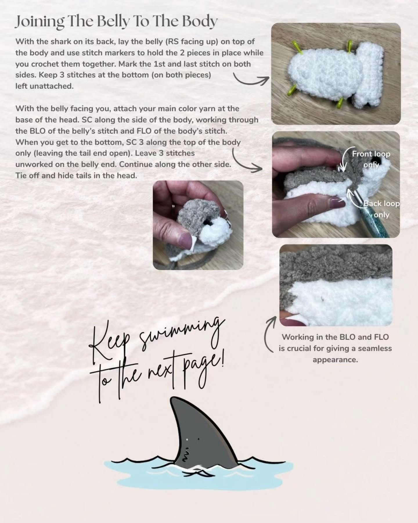 Free Crochet Pattern: Coldwater Shores Sharky Charm Chapstick Holder