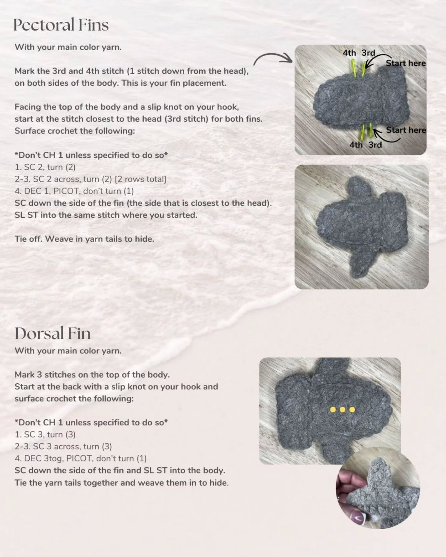 Free Crochet Pattern: Coldwater Shores Sharky Charm Lip Balm Holder