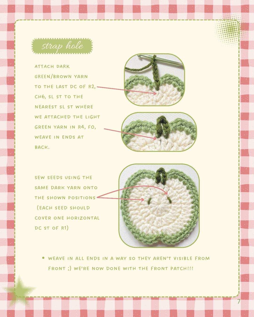 Free Crochet Pattern: Cute Apple Pouch with Red and Green Variations