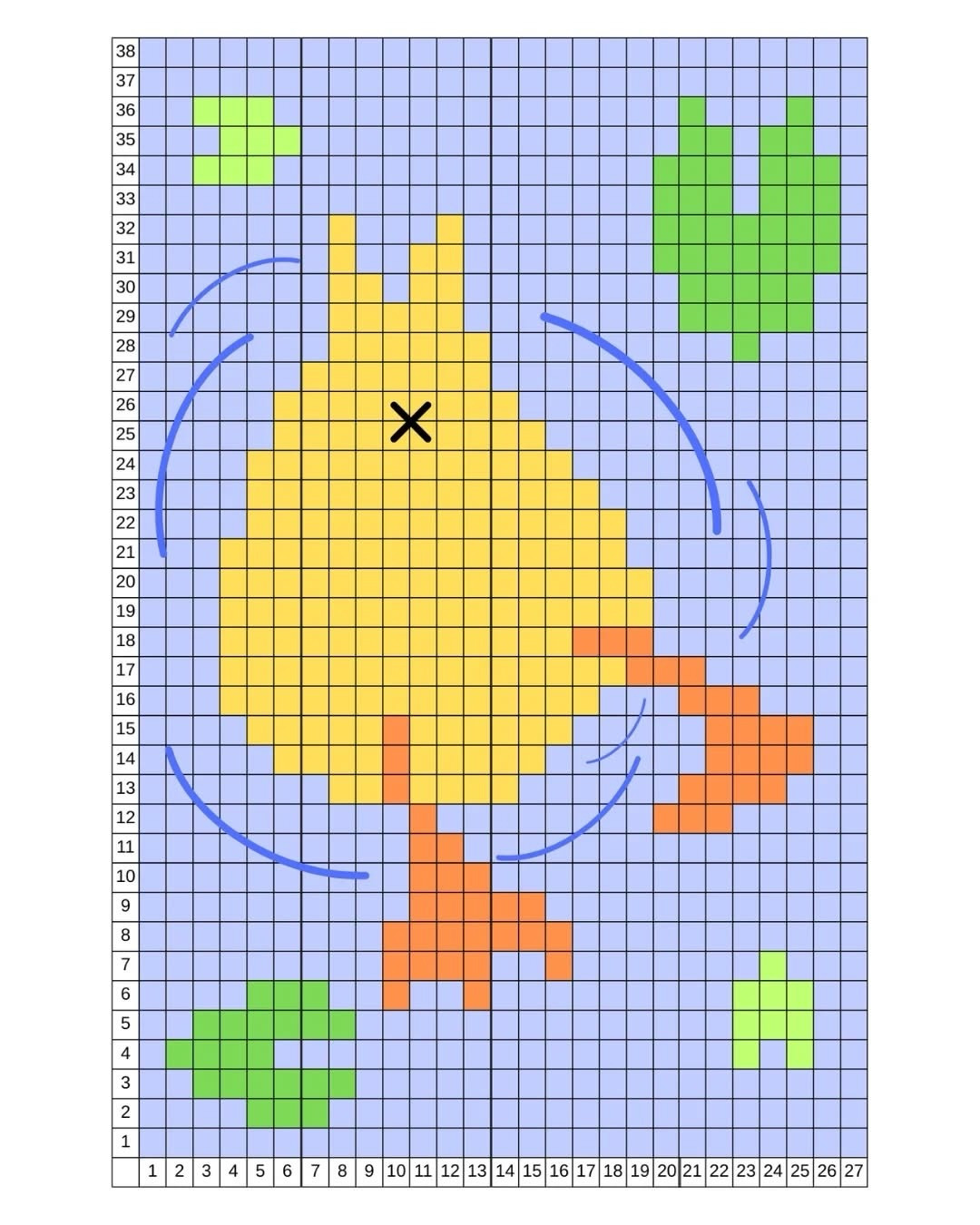 Free Crochet Pattern: Cute Duckling Grid Charts by Tobbys Handcraft