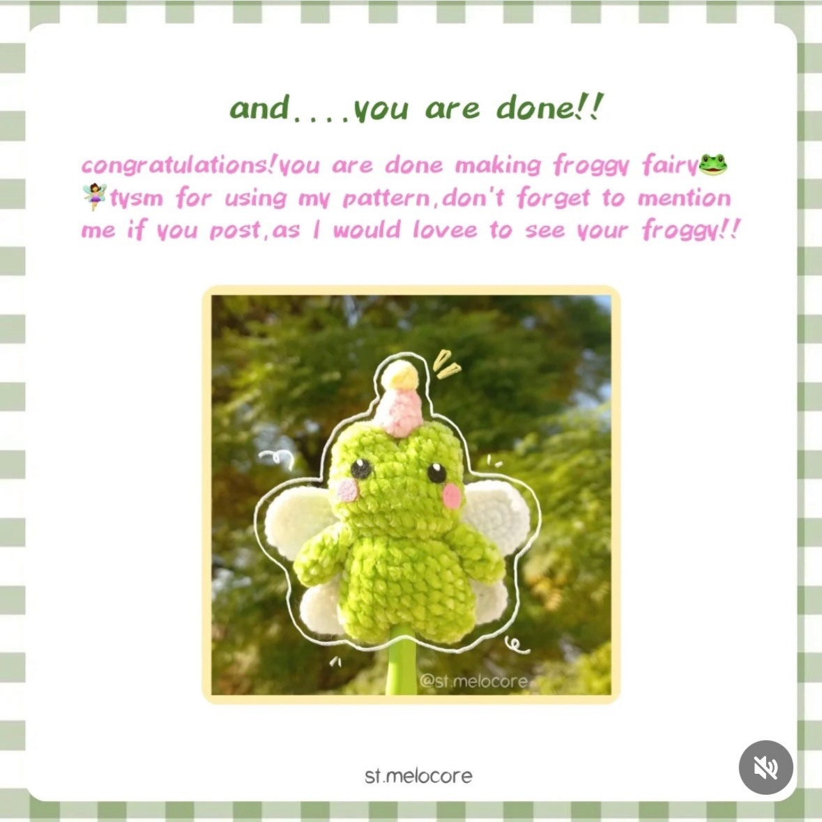 Free Crochet Pattern: Cute Fairy Frog Amigurumi with Wings and Party Hat