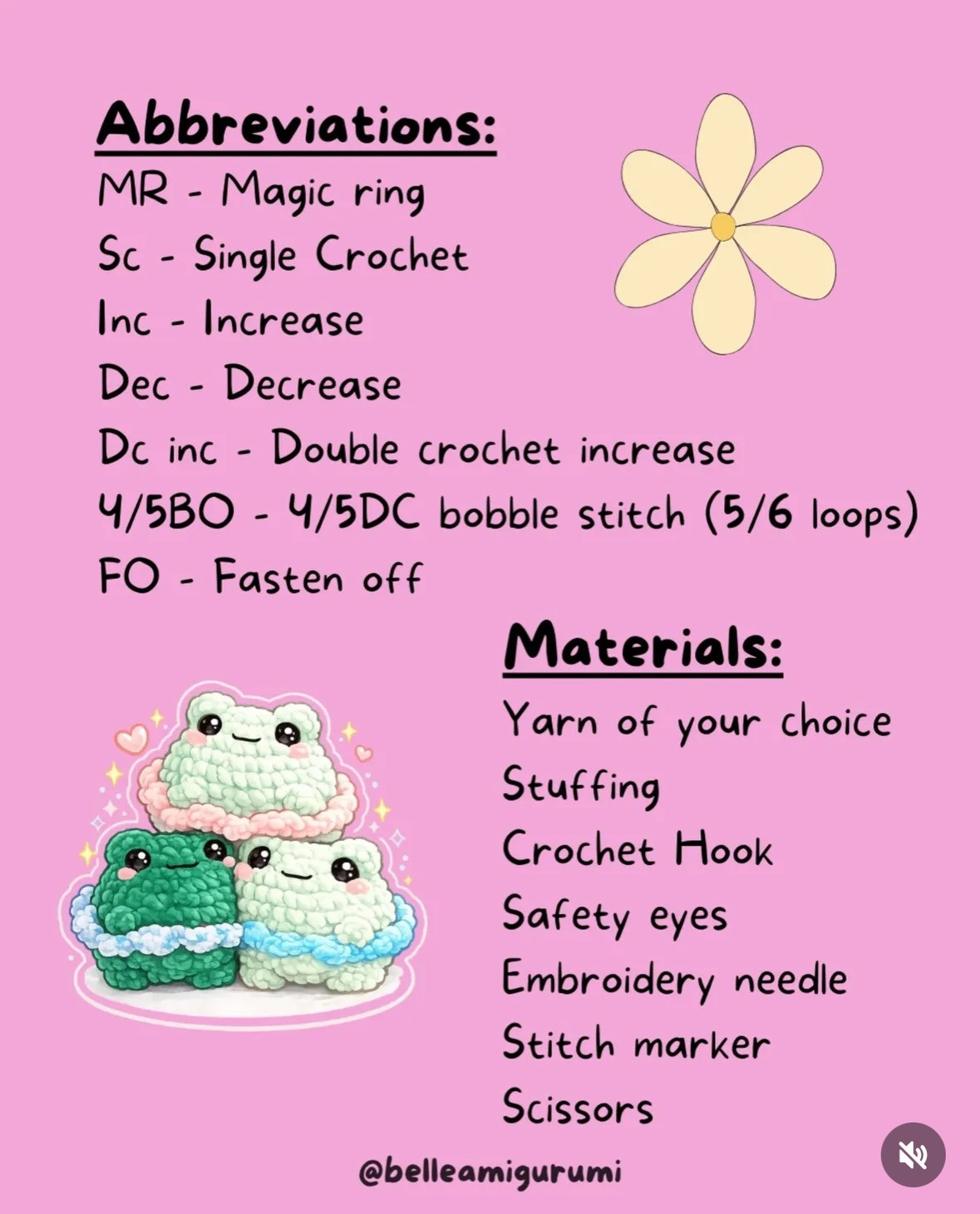 Free Crochet Pattern: Cute Flower Frog Amigurumi with Bobble Stitch