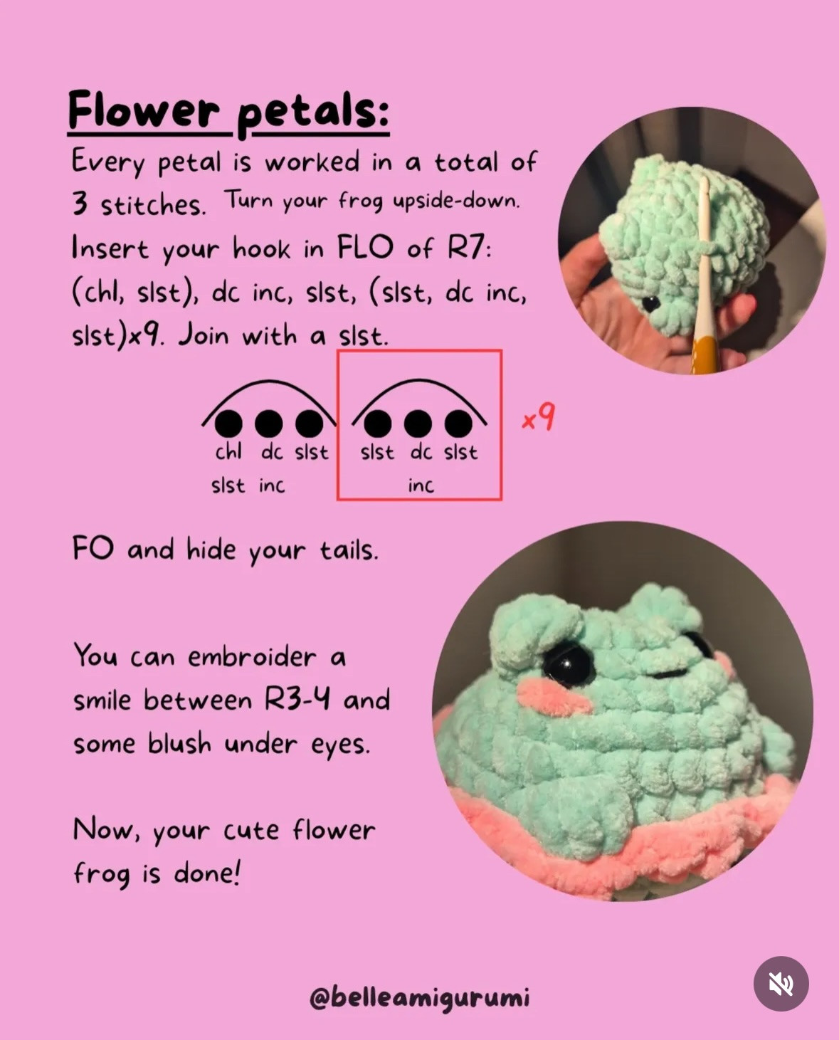 Free Crochet Pattern: Cute Flower Frog Amigurumi with Bobble Stitch
