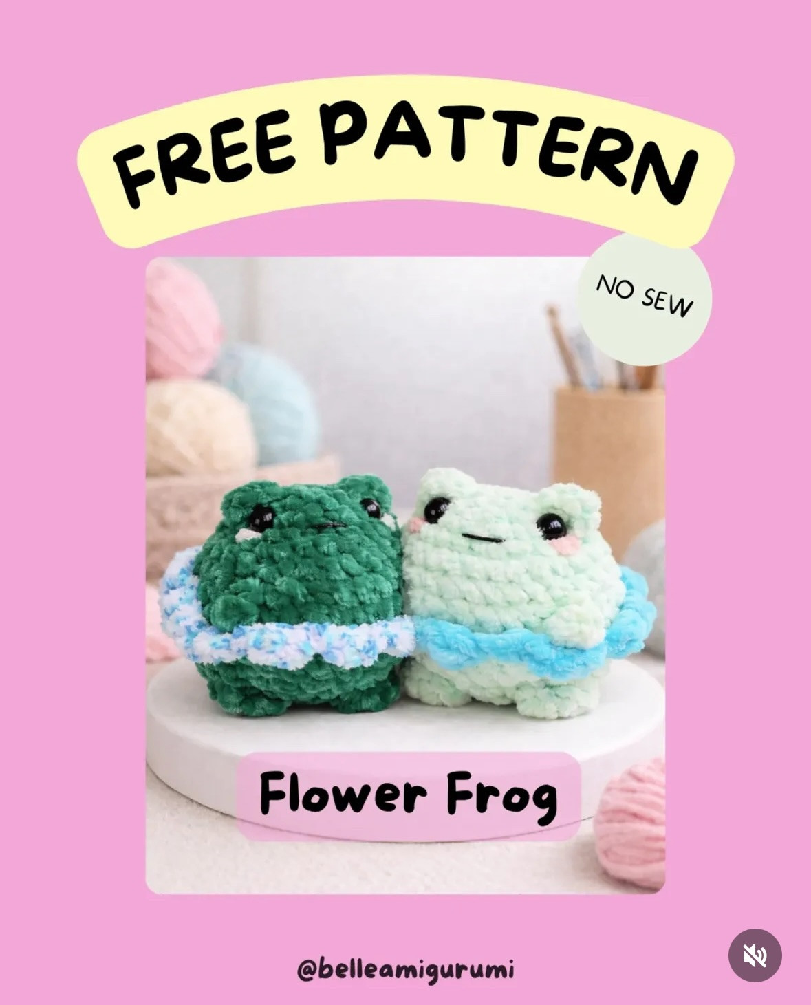 Free Crochet Pattern: Cute Flower Frog Amigurumi with Bobble Stitch