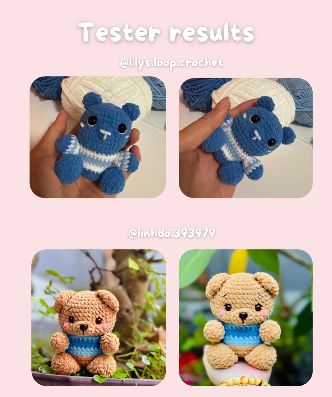 Free Crochet Pattern: Cute Little Bear Amigurumi with Red and White Sweater
