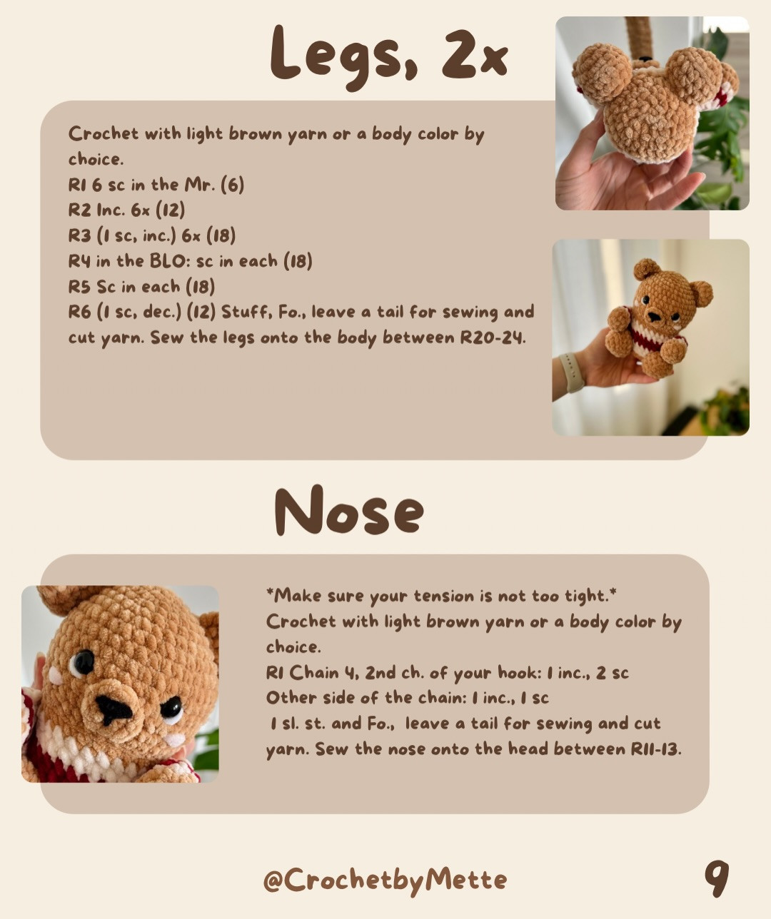 Free Crochet Pattern: Cute Little Bear Amigurumi with Red and White Sweater