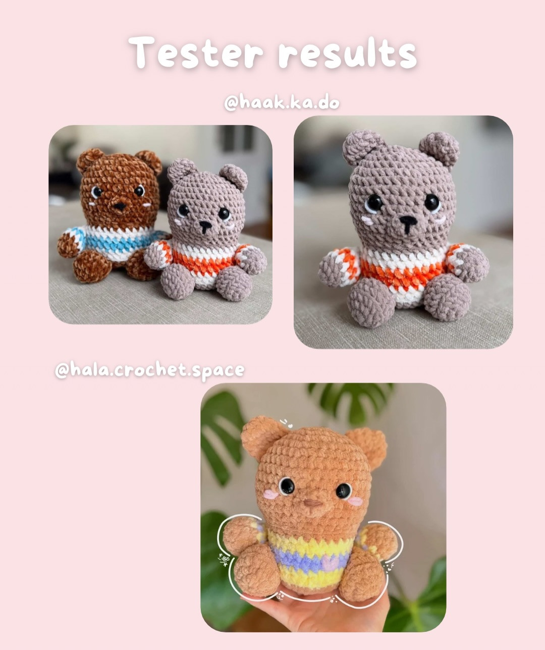 Free Crochet Pattern: Cute Little Bear Amigurumi with Red and White Sweater