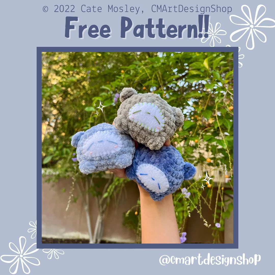 Free Crochet Pattern: Cute Little Bear Puff Creation by Cate Mosley