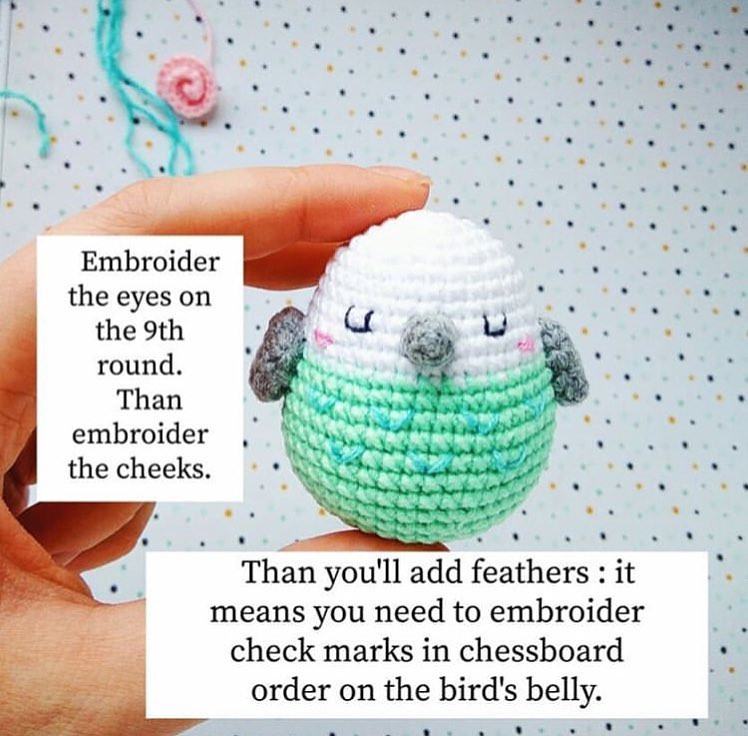 Free Crochet Pattern: Cute Little Bird Amigurumi with Wings and Flower