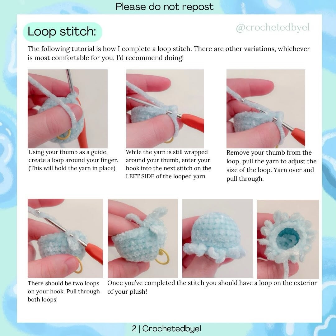 Free Crochet Pattern: Cute Mini Jellyfish Plushies Made with Velvet Yarn and Loop Stitch