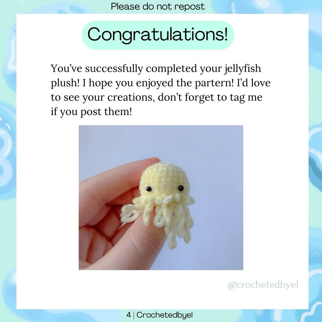 Free Crochet Pattern: Cute Mini Jellyfish Plushies Made with Velvet Yarn and Loop Stitch