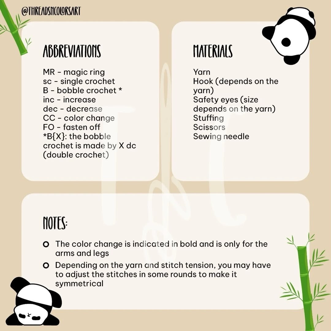Free Crochet Pattern: Cute Panda Keychain Amigurumi Tutorial