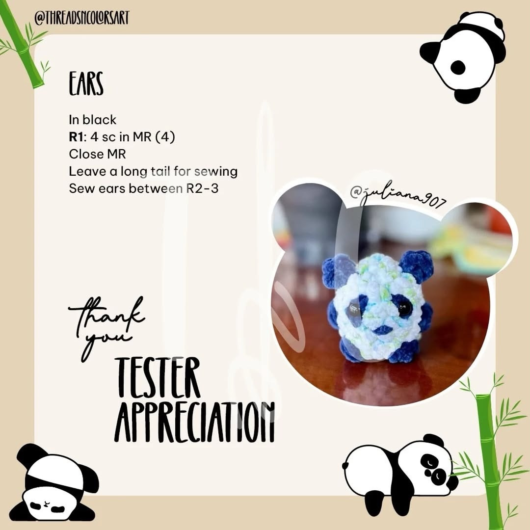 Free Crochet Pattern: Cute Panda Keychain Amigurumi Tutorial
