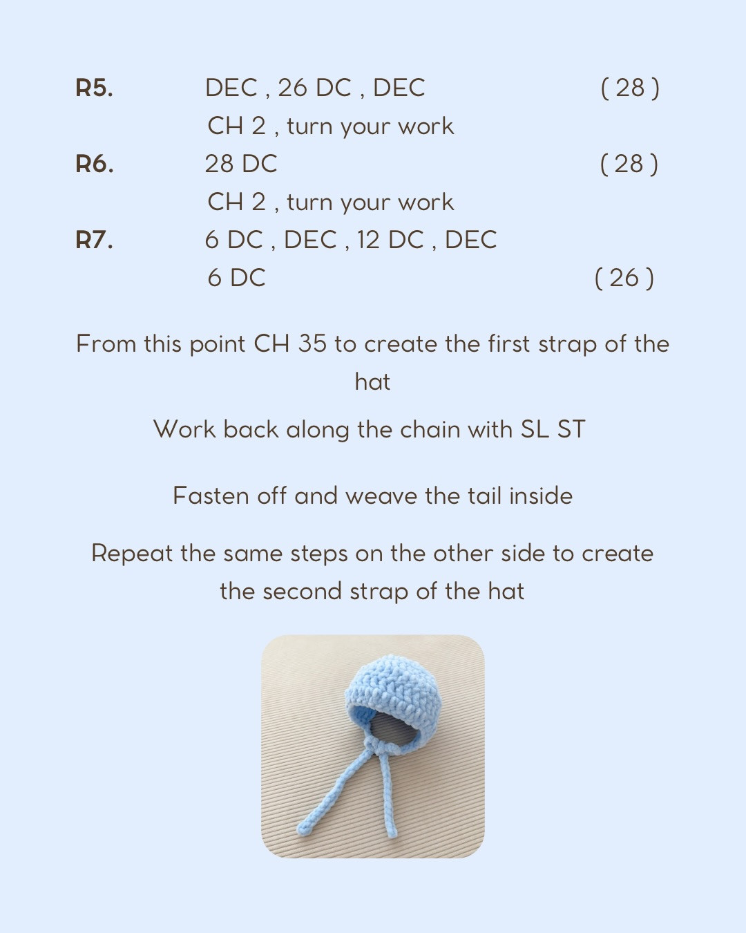 Free Crochet Pattern: Cute Pink Piggy with Blue Bunny Hat and Carrot