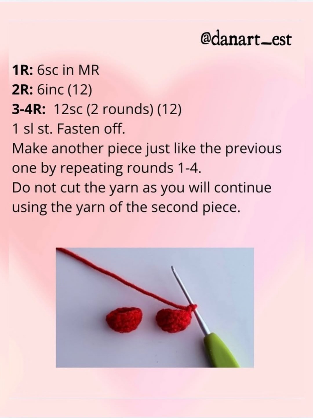 Free Crochet Pattern: Cute Red Heart Keychain - Step by Step Guide