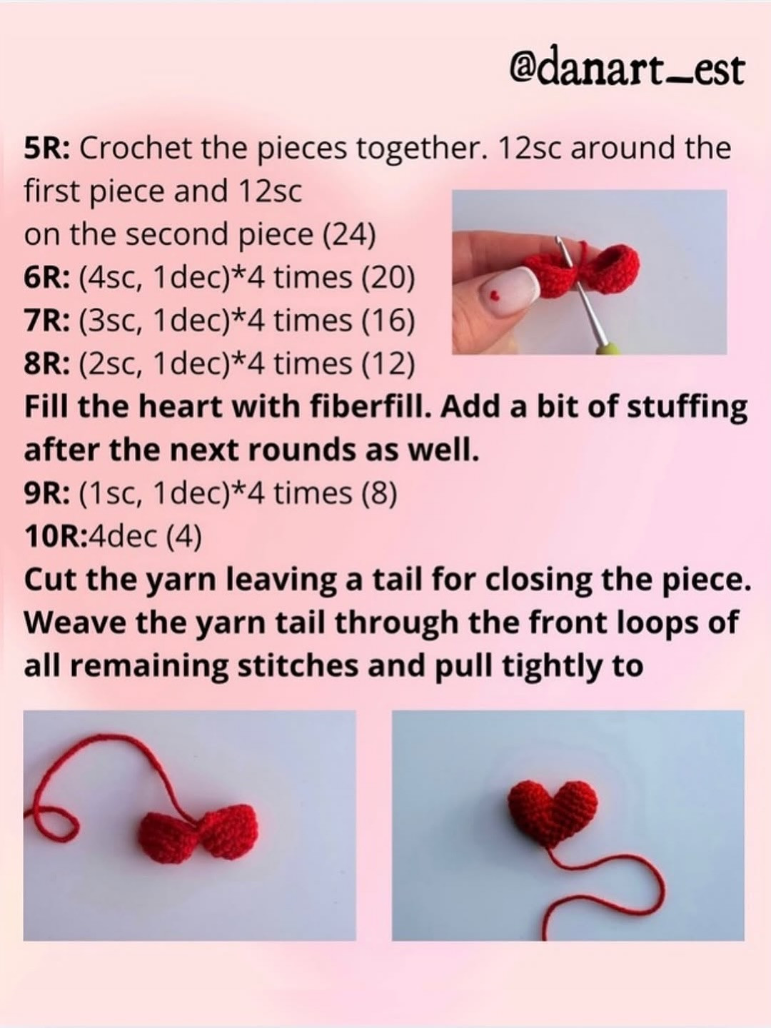 Free Crochet Pattern: Cute Red Heart Keychain - Step by Step Guide