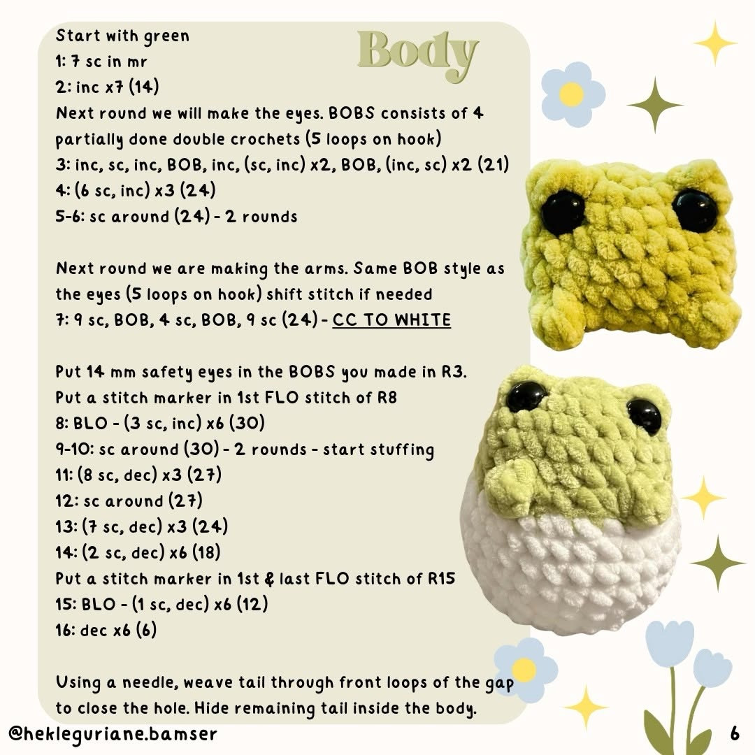 Free Crochet Pattern: Cute Teacup Frog Amigurumi Made with Chenille Yarn
