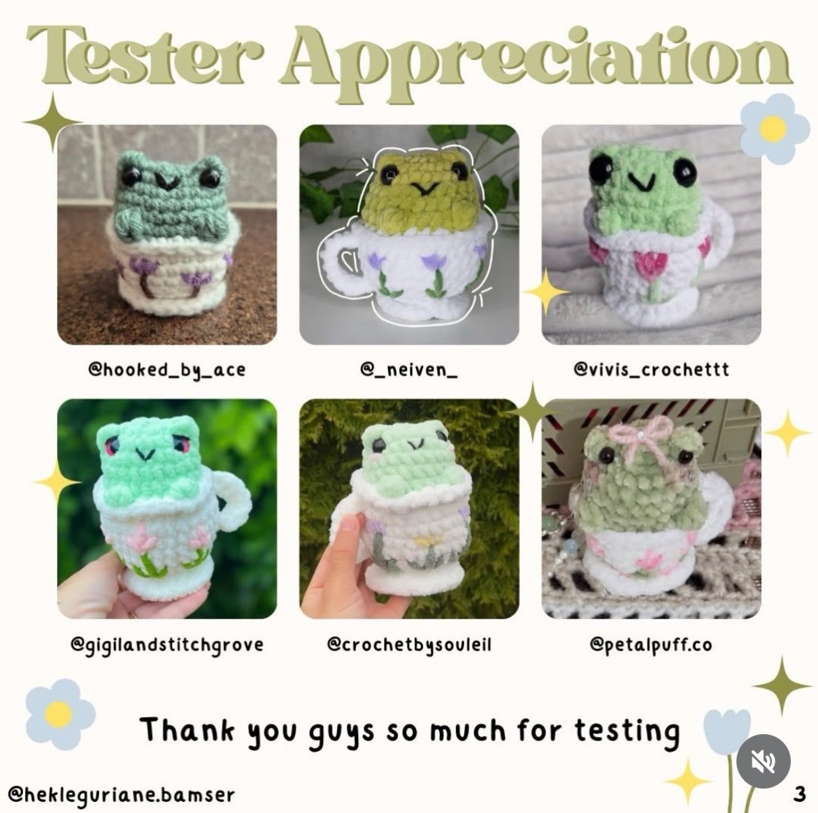 Free Crochet Pattern: Cute Teacup Frog Amigurumi with Chenille Yarn