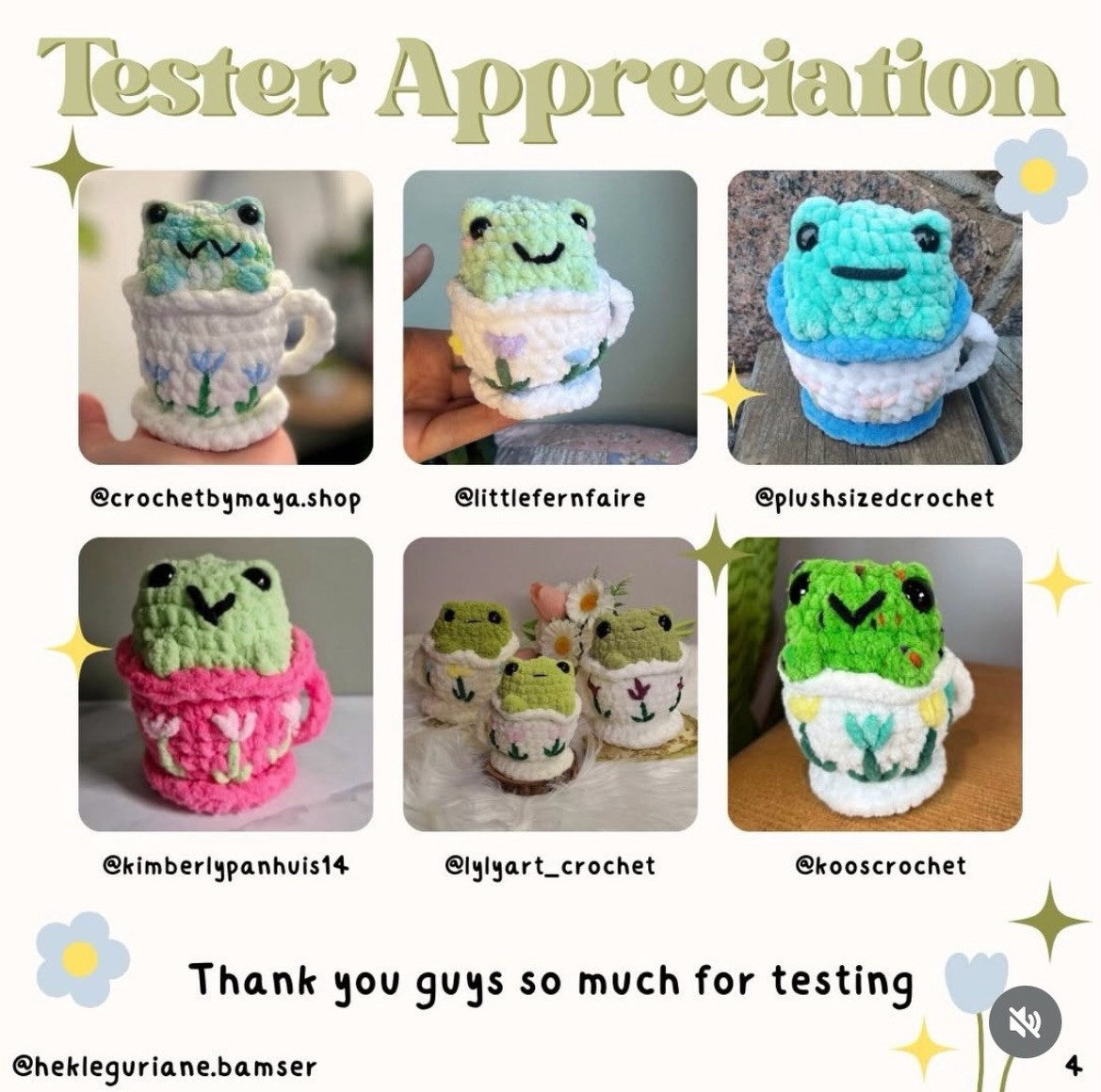 Free Crochet Pattern: Cute Teacup Frog Amigurumi with Chenille Yarn