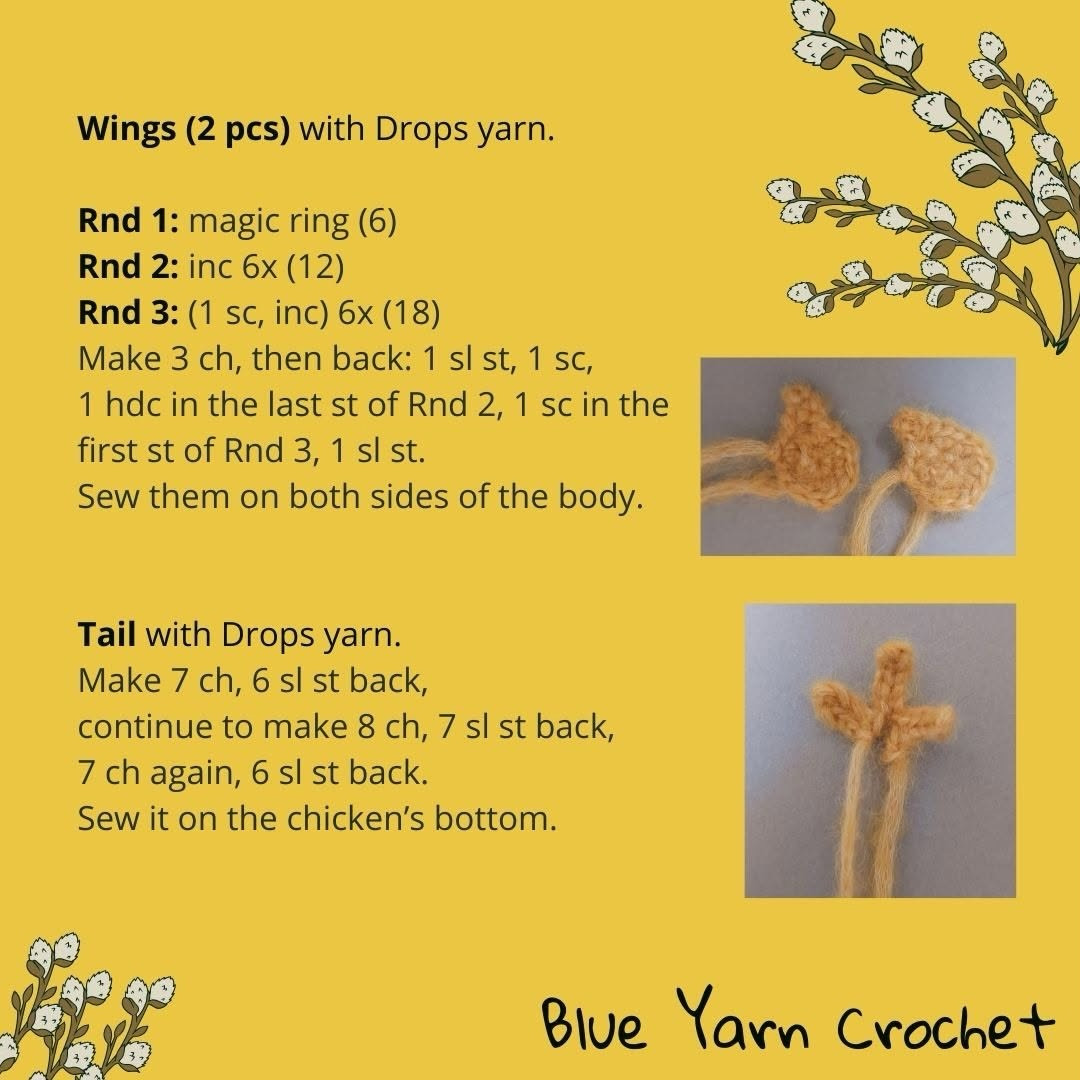 Free Crochet Pattern Easter Chick by Blue Yarn Crochet