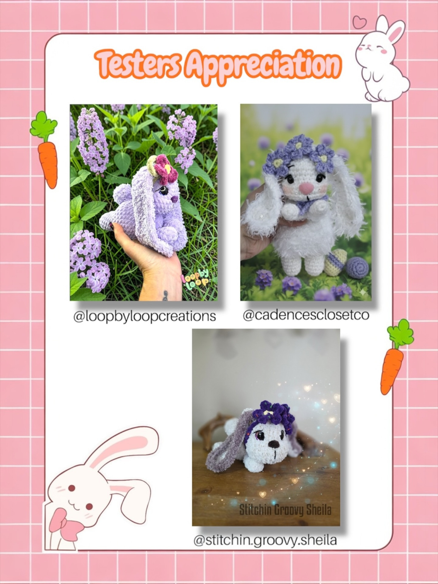 Free Crochet Pattern Fifi the Bunny by Plush World By Stefi