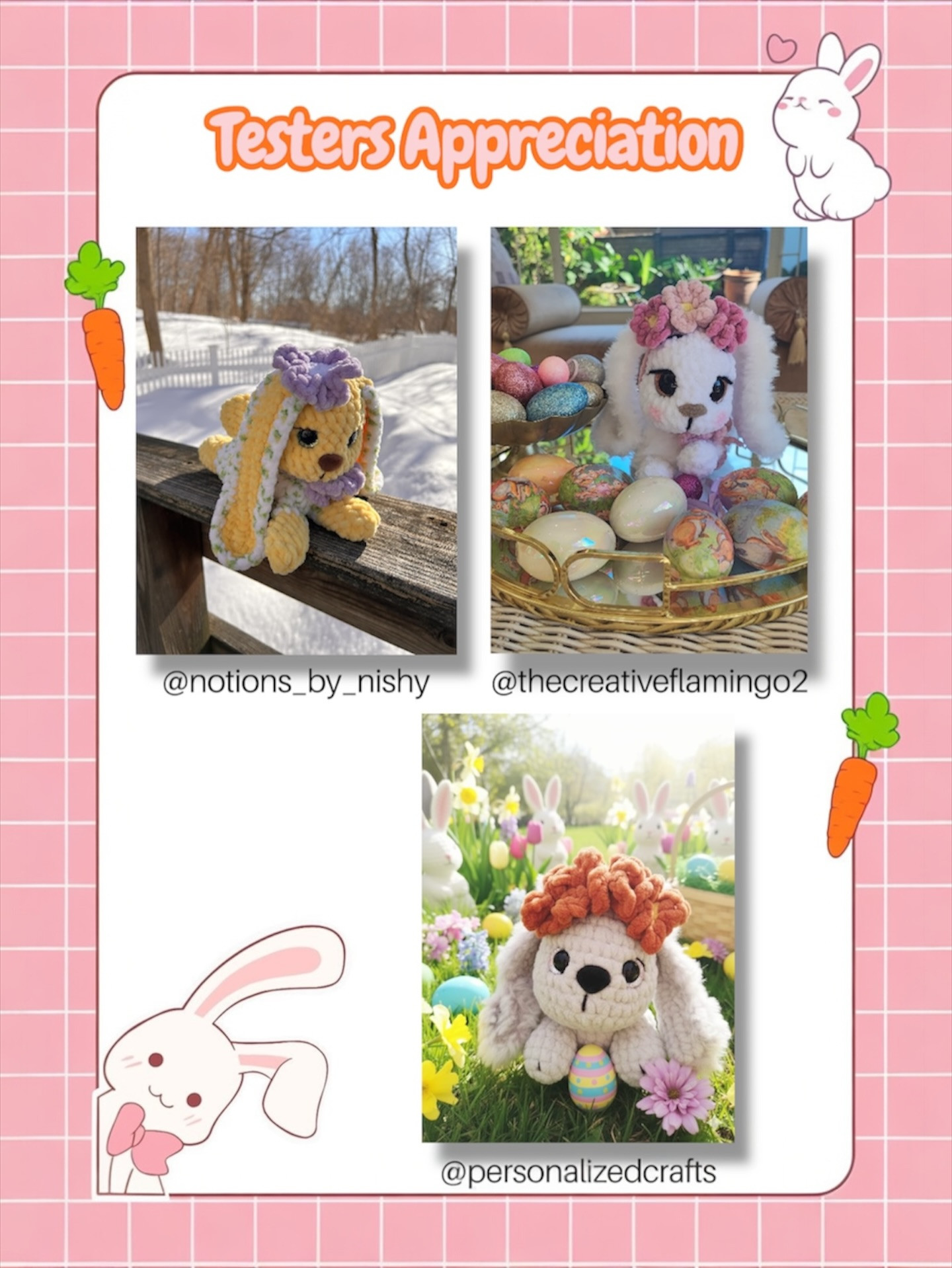Free Crochet Pattern Fifi the Bunny by Plush World By Stefi