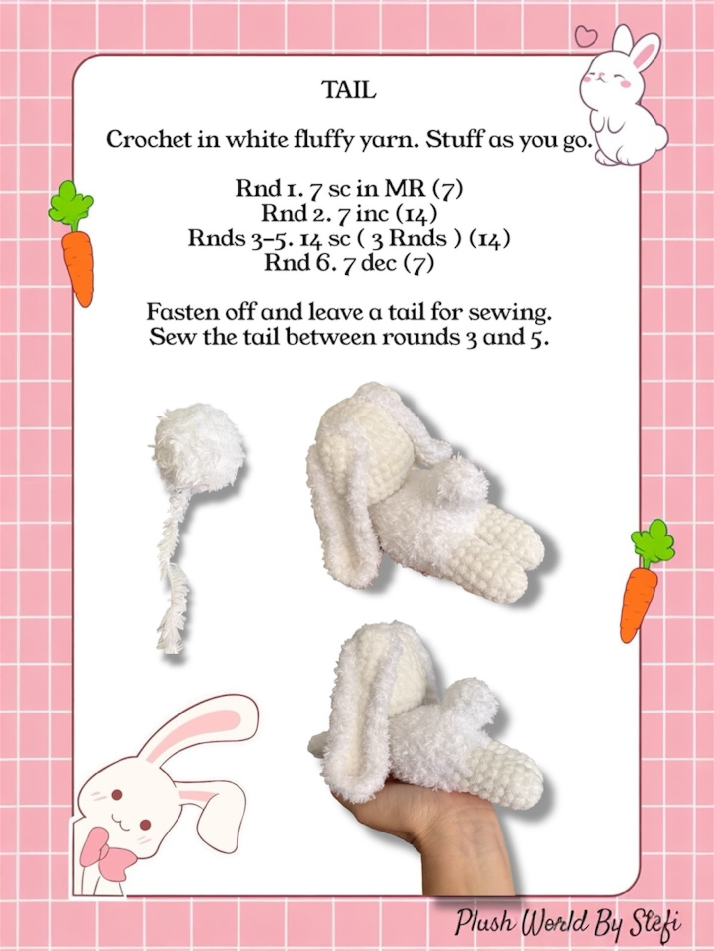 Free Crochet Pattern Fifi the Bunny by Plush World By Stefi