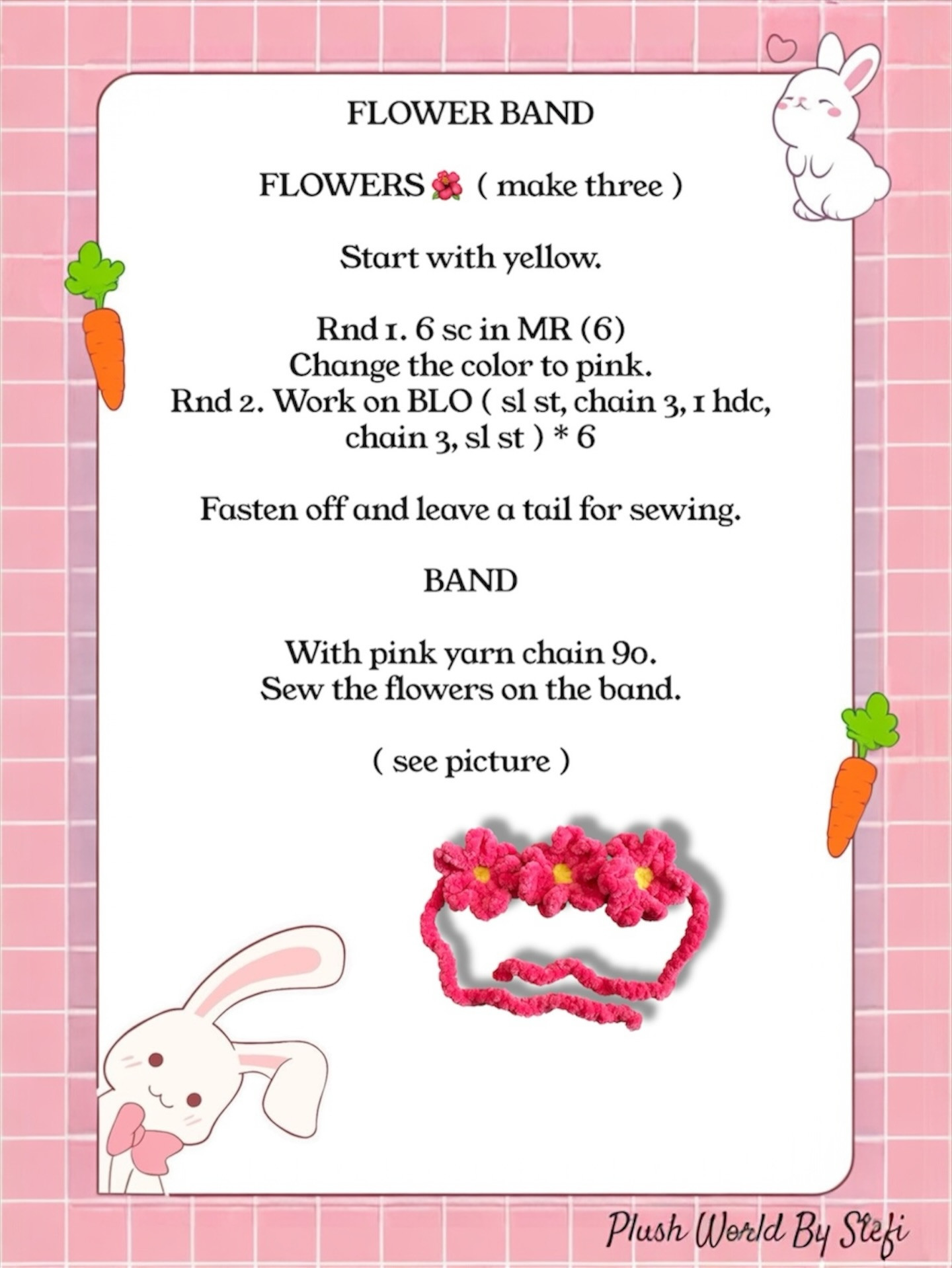 Free Crochet Pattern Fifi the Bunny by Plush World By Stefi