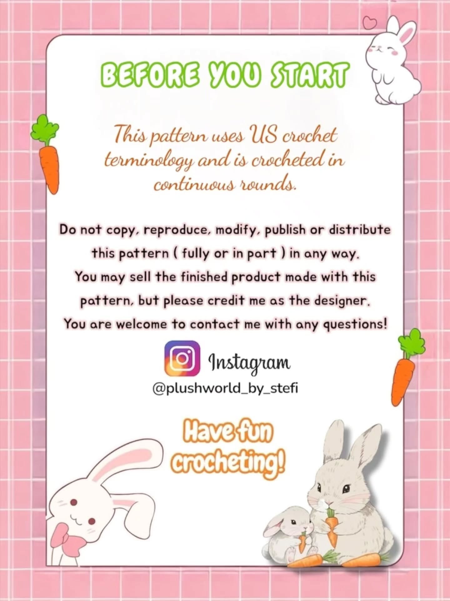 Free Crochet Pattern: Fifi the Bunny - Cute White Plush Amigurumi with Pink Floral Crown