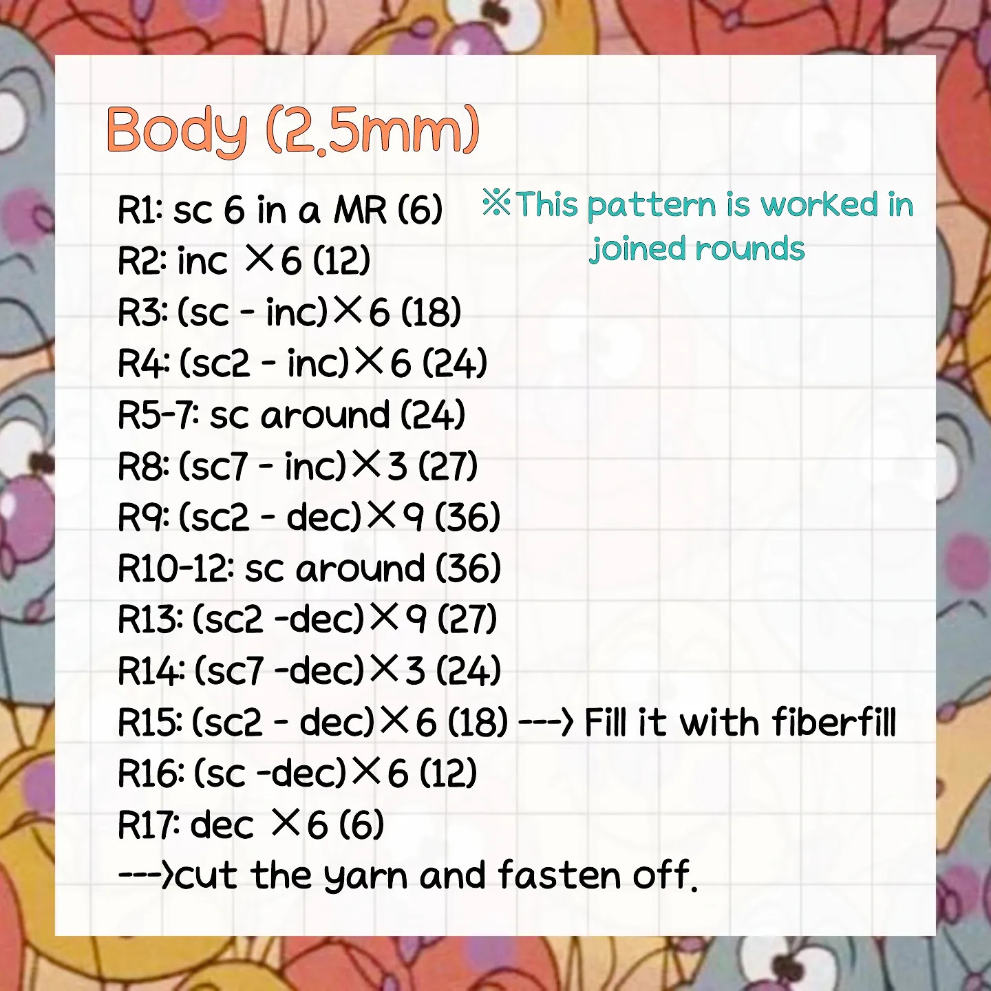 Free Crochet Pattern for Anpanman's Moldy Ruru (Kabi Runrun) Amigurumi Doll