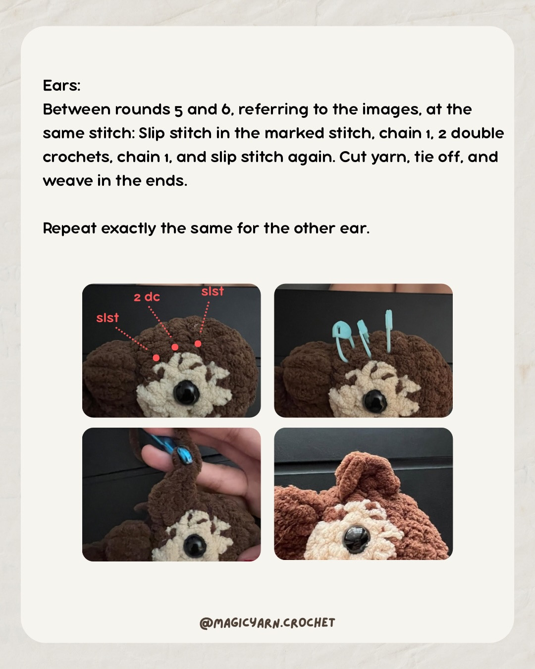 Free Crochet Pattern for Baby Monkey Amigurumi Doll
