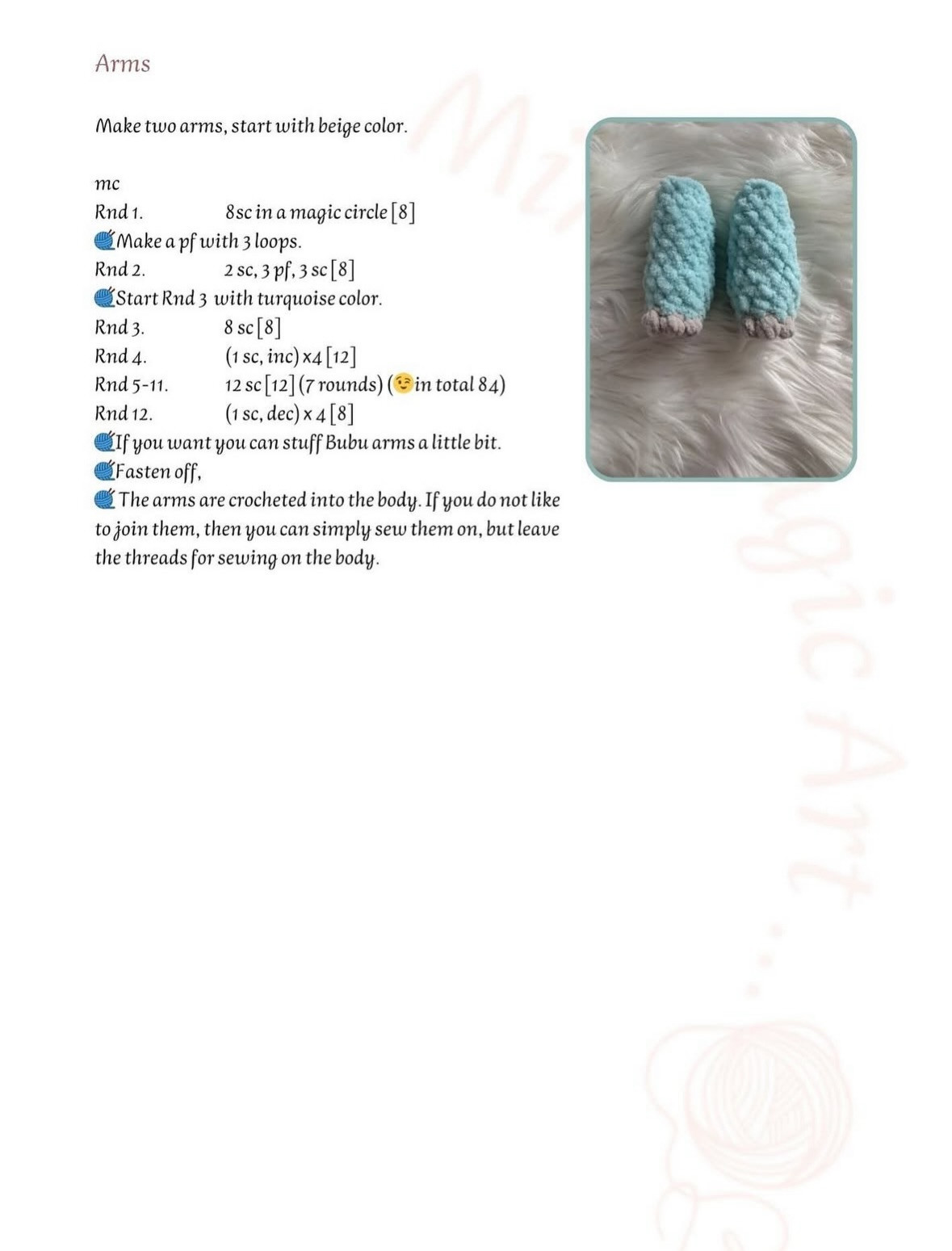 Free Crochet Pattern for Bubu Snuggler Doll by Mimi Magic Art
