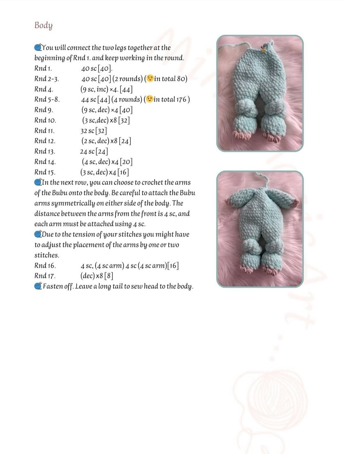 Free Crochet Pattern for Bubu Snuggler Doll by Mimi Magic Art