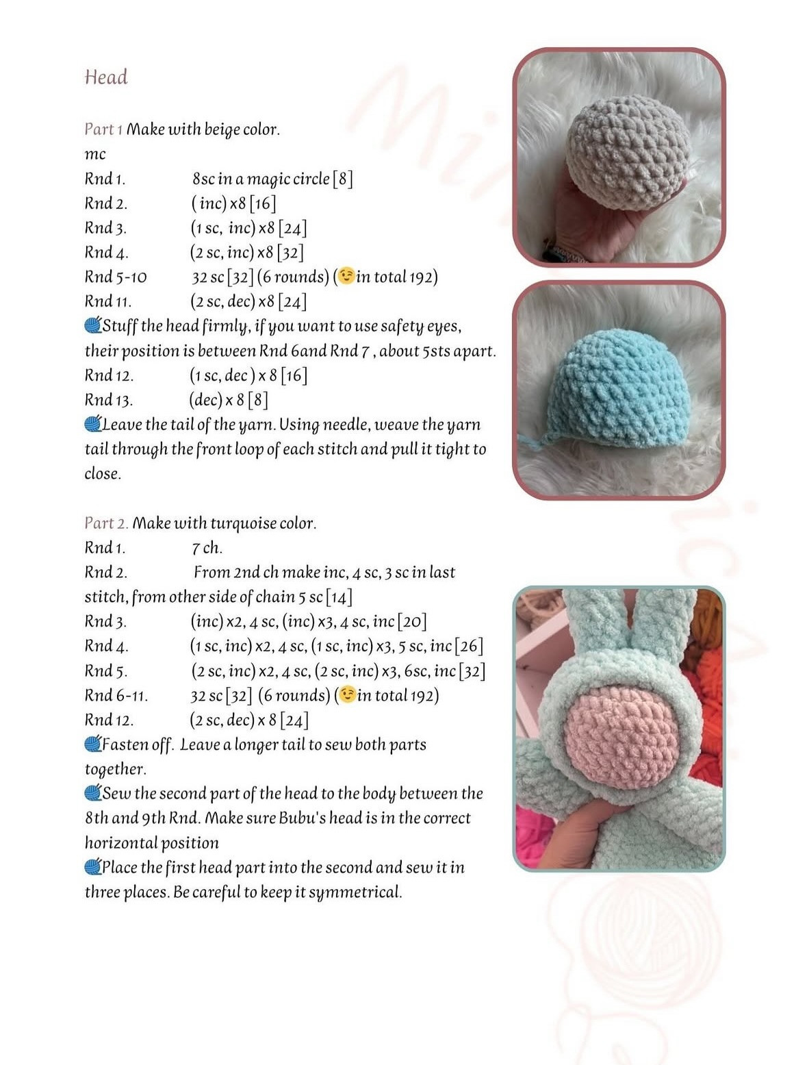 Free Crochet Pattern for Bubu Snuggler Doll by Mimi Magic Art