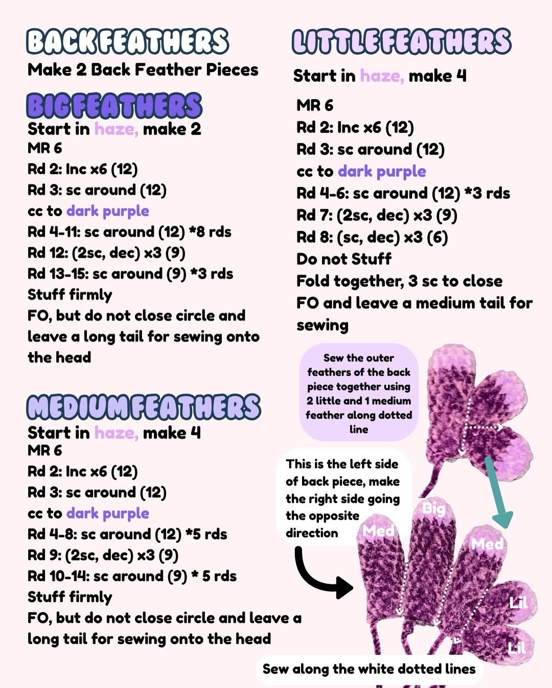 Free Crochet Pattern for Chattybird Amigurumi by Comfort Loops with Color Guide and Instructions