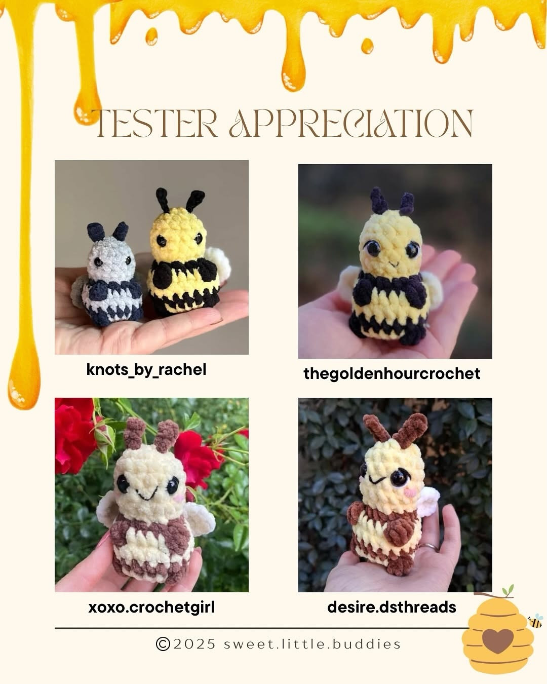 Free Crochet Pattern for Cute Amigurumi Bee Buddy with Bobble Stitch Details