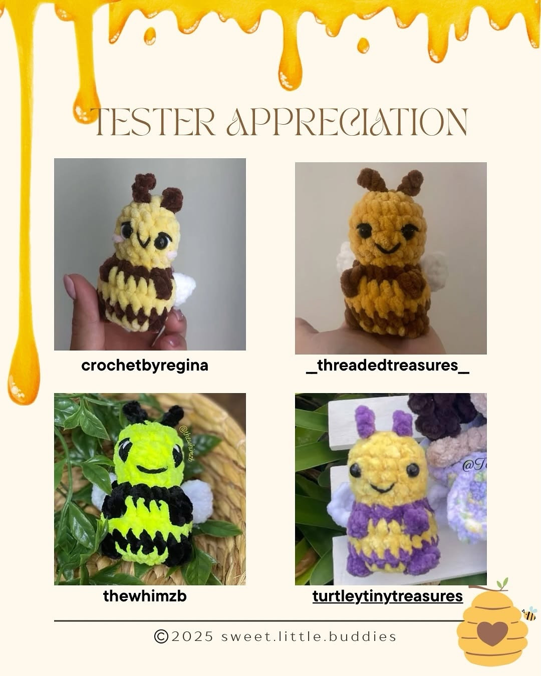 Free Crochet Pattern for Cute Amigurumi Bee Buddy with Bobble Stitch Details