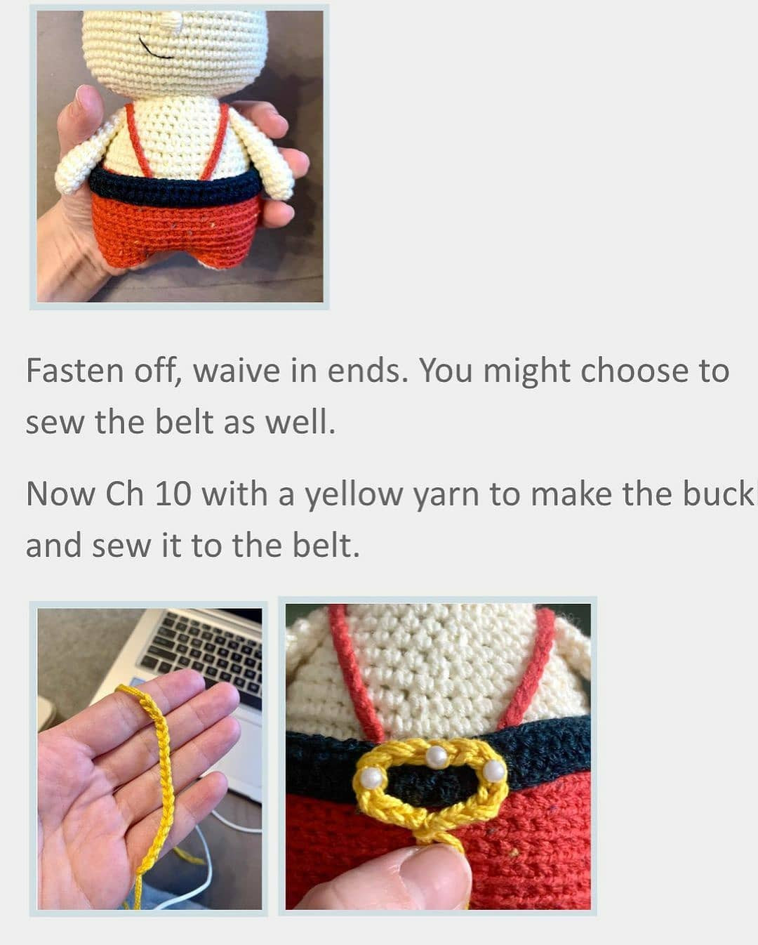 Free Crochet Pattern for Cute Christmas Santa Amigurumi Doll with Red Hat and Gifts
