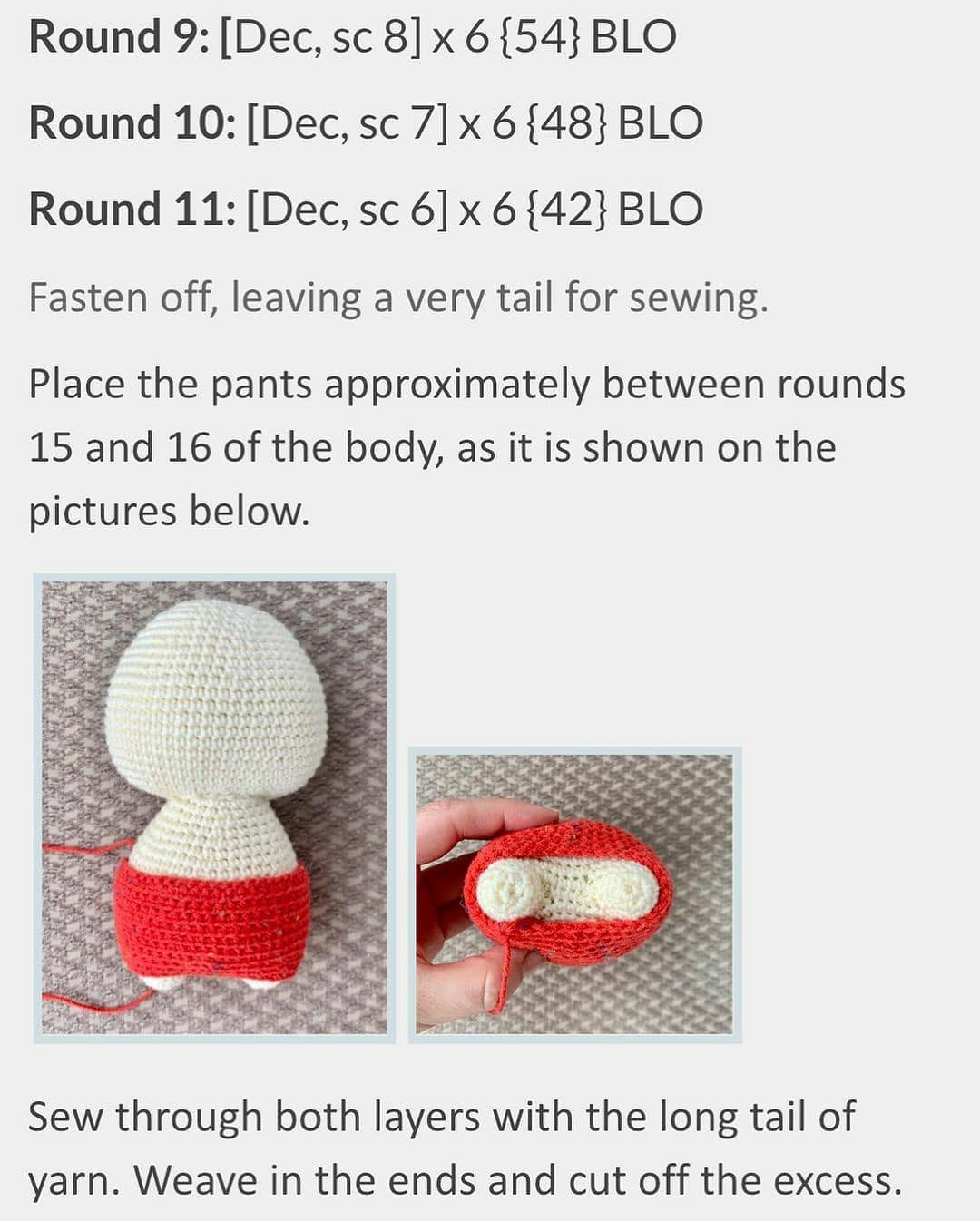 Free Crochet Pattern for Cute Christmas Santa Amigurumi Doll with Red Hat and Gifts