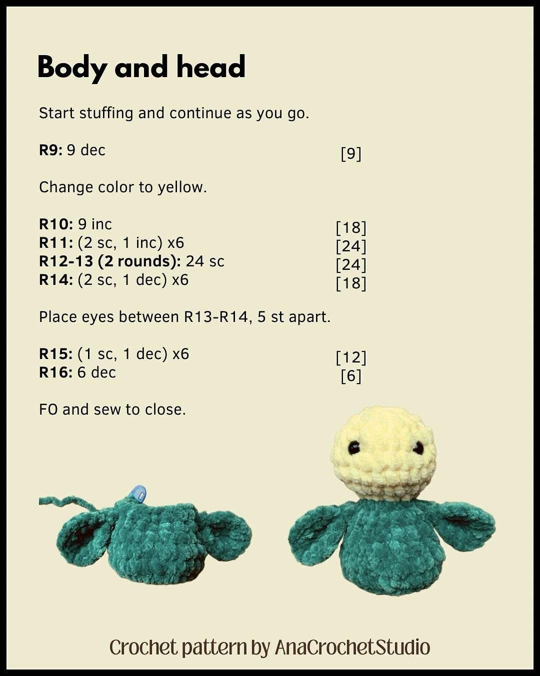 Free Crochet Pattern for Cute Daisy Flower Doll by AnaCrochetStudio - Chenille Yarn Amigurumi Tutorial