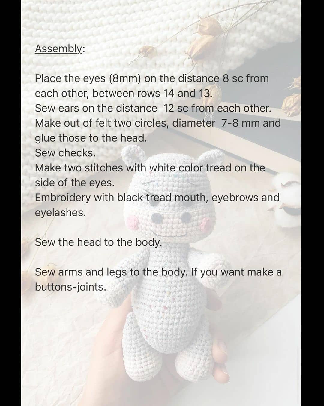 Free Crochet Pattern for Cute Gray and Beige Bear Amigurumi Doll with Step-by-Step Instructions