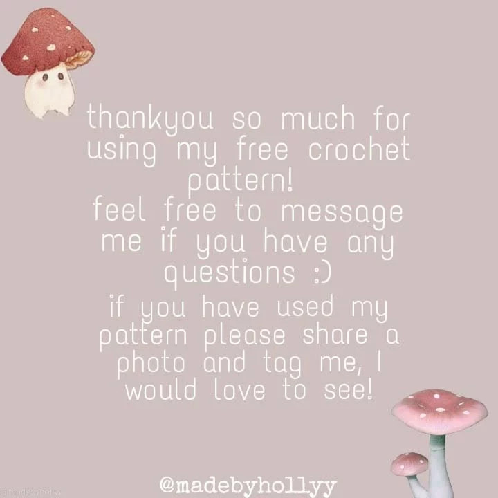 Free Crochet Pattern for Cute Little Mushroom Amigurumi with Pink and White Chunky Wool