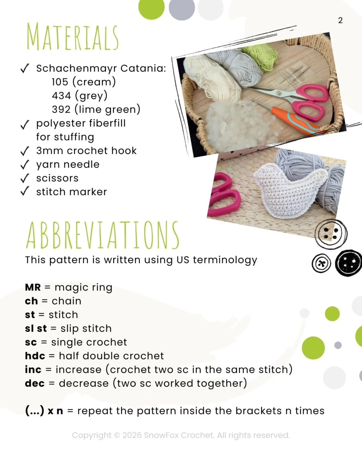 Free Crochet Pattern for Cute Mini Birds Decoration