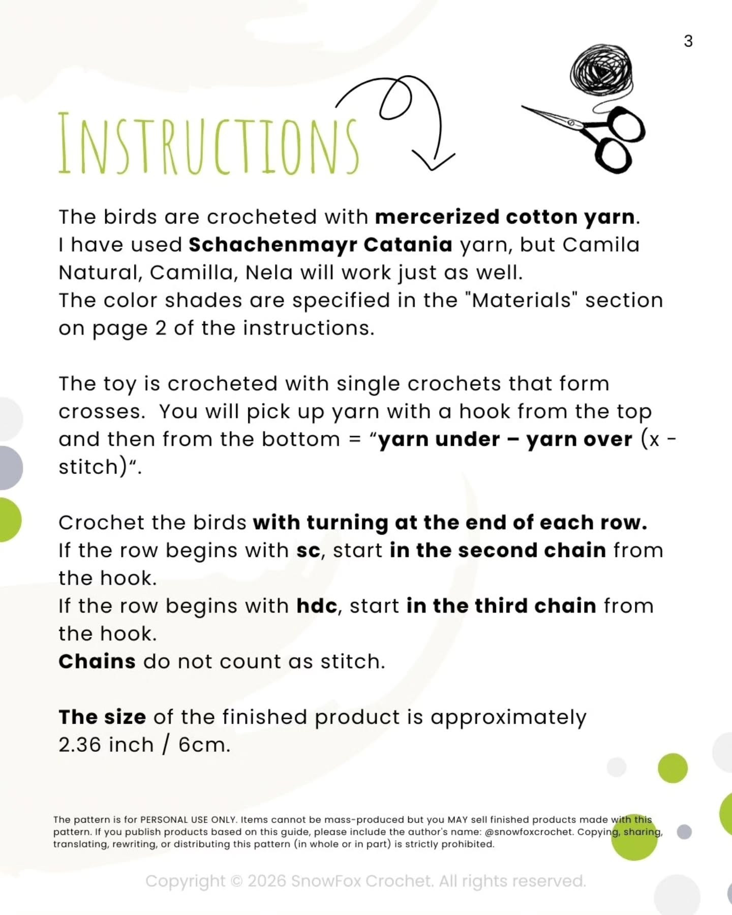 Free Crochet Pattern for Cute Mini Birds Decoration