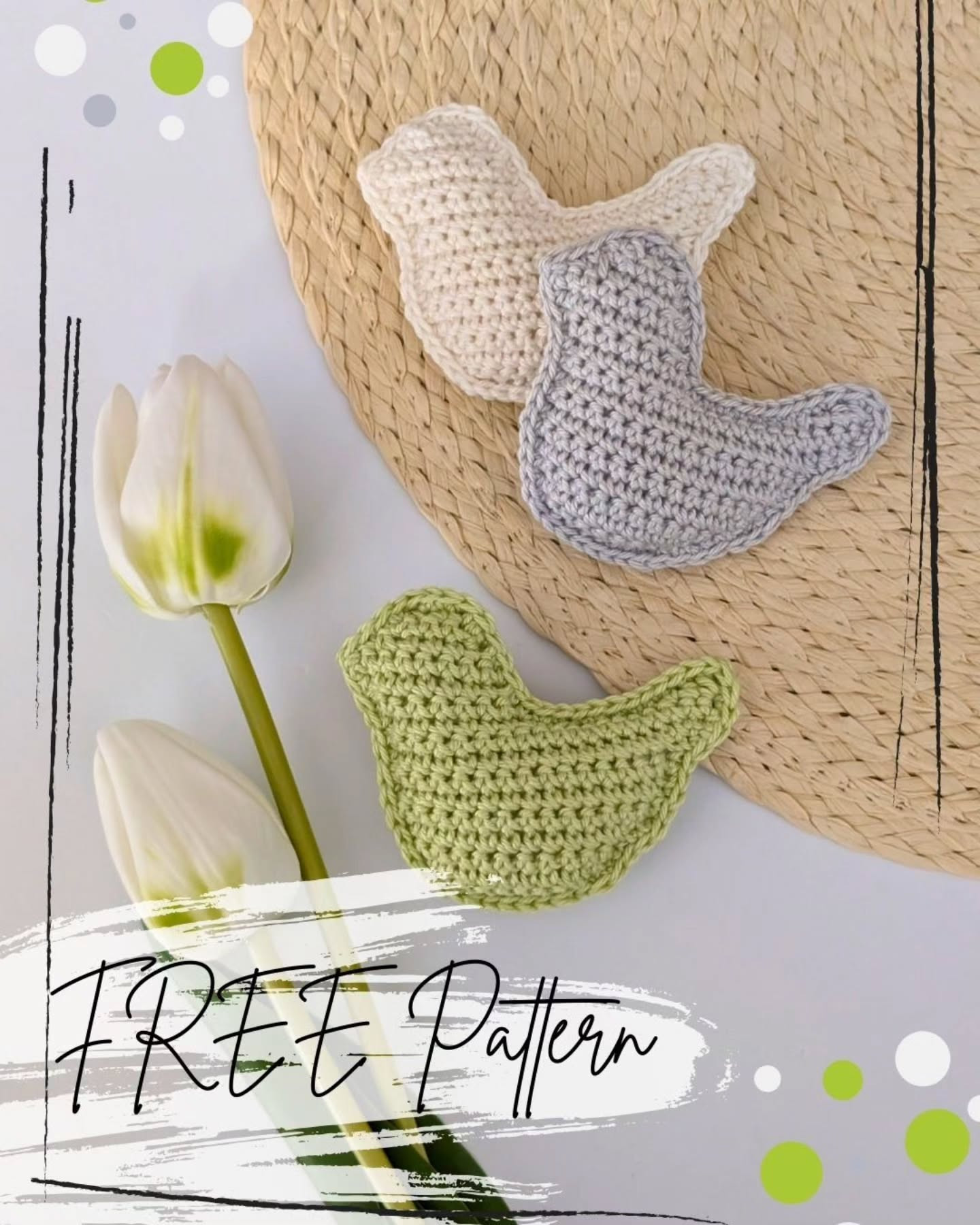 Free Crochet Pattern for Cute Mini Birds Decoration