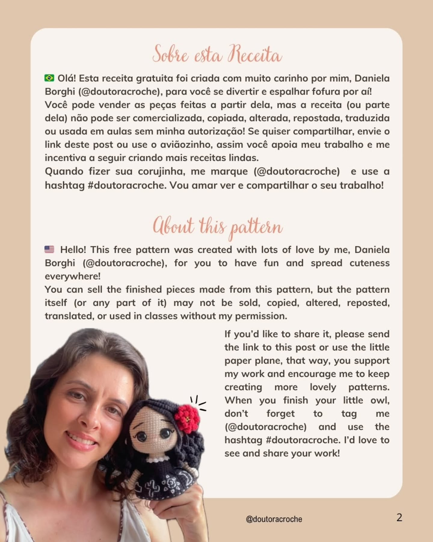 Free Crochet Pattern for Cute Pink Little Owl Amigurumi