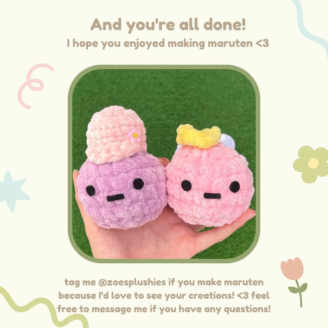 Free Crochet Pattern for Cute Round Angel Amigurumi Dolls with Halo and Wings