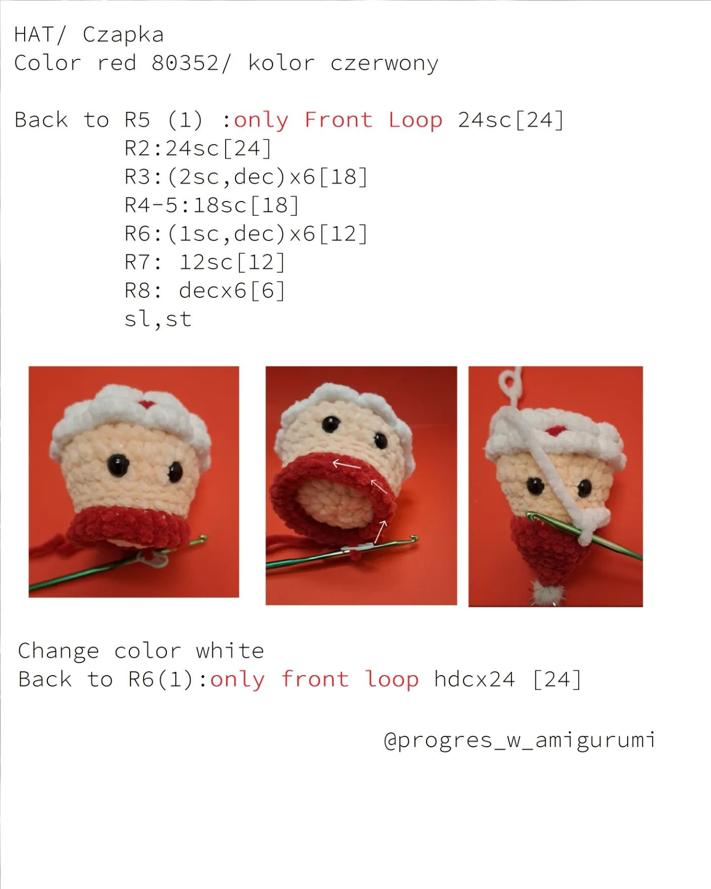 Free Crochet Pattern for Cute Santa Claus Amigurumi Ornament