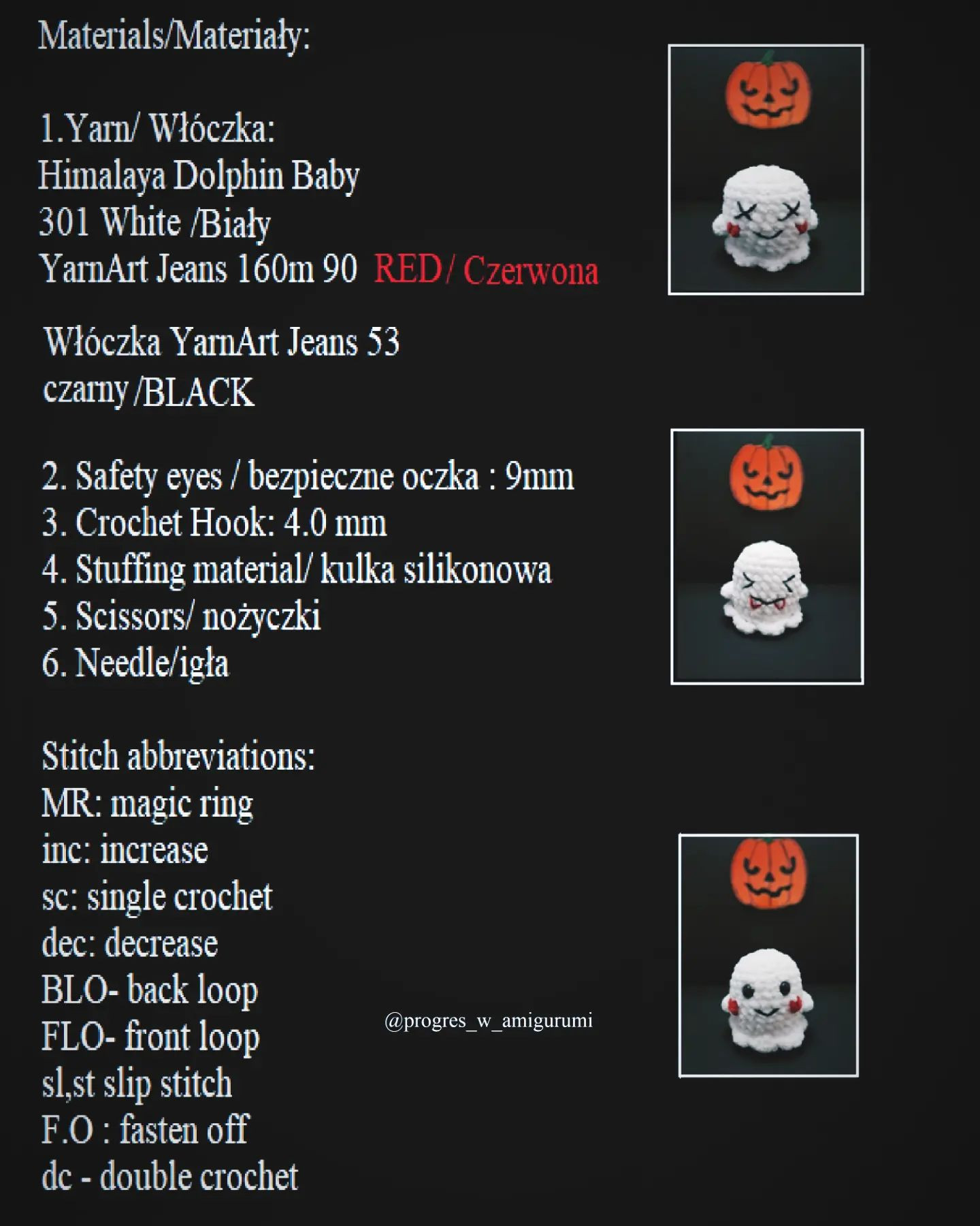 Free Crochet Pattern for Cute White Ghost Amigurumi Doll with Step-by-Step Instructions