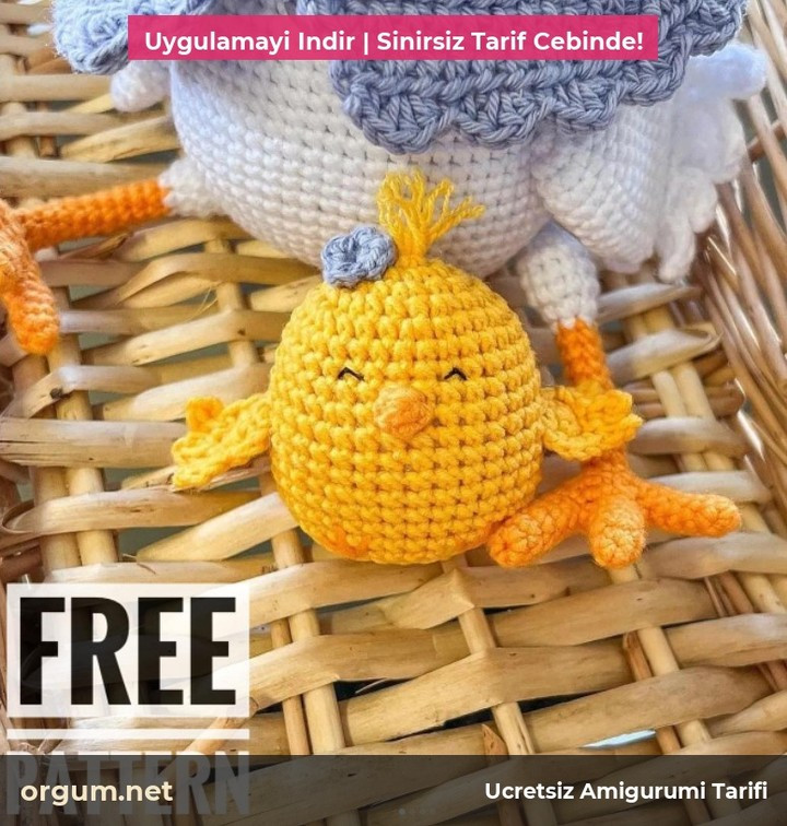 Free Crochet Pattern for Cute Yellow Chick Amigurumi Doll with Step-by-Step Instructions